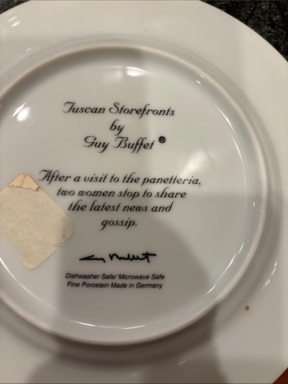 Guy buffet Tuscan Storefront 8 inch dishes